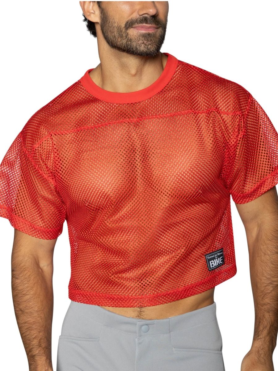 BIKE Athletic BAM134 Short Sleeve Practice Jersey Top Color Red