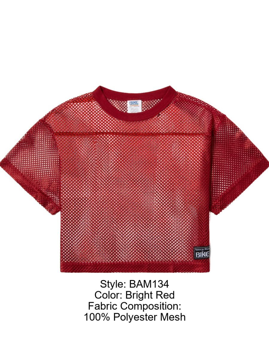 BIKE Athletic BAM134 Short Sleeve Practice Jersey Top Color Red