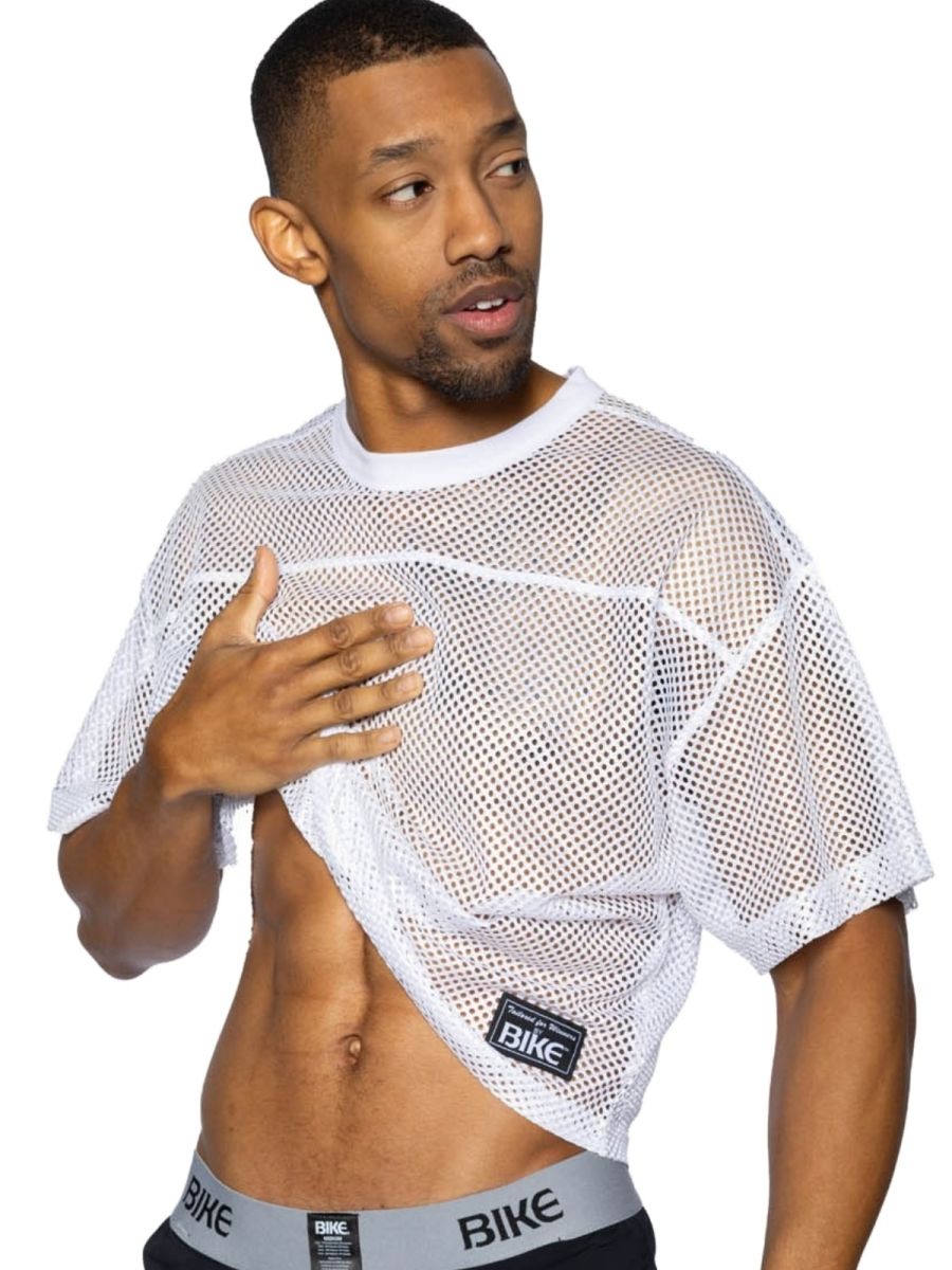 BIKE Athletic BAM134 Short Sleeve Practice Jersey Top Color White