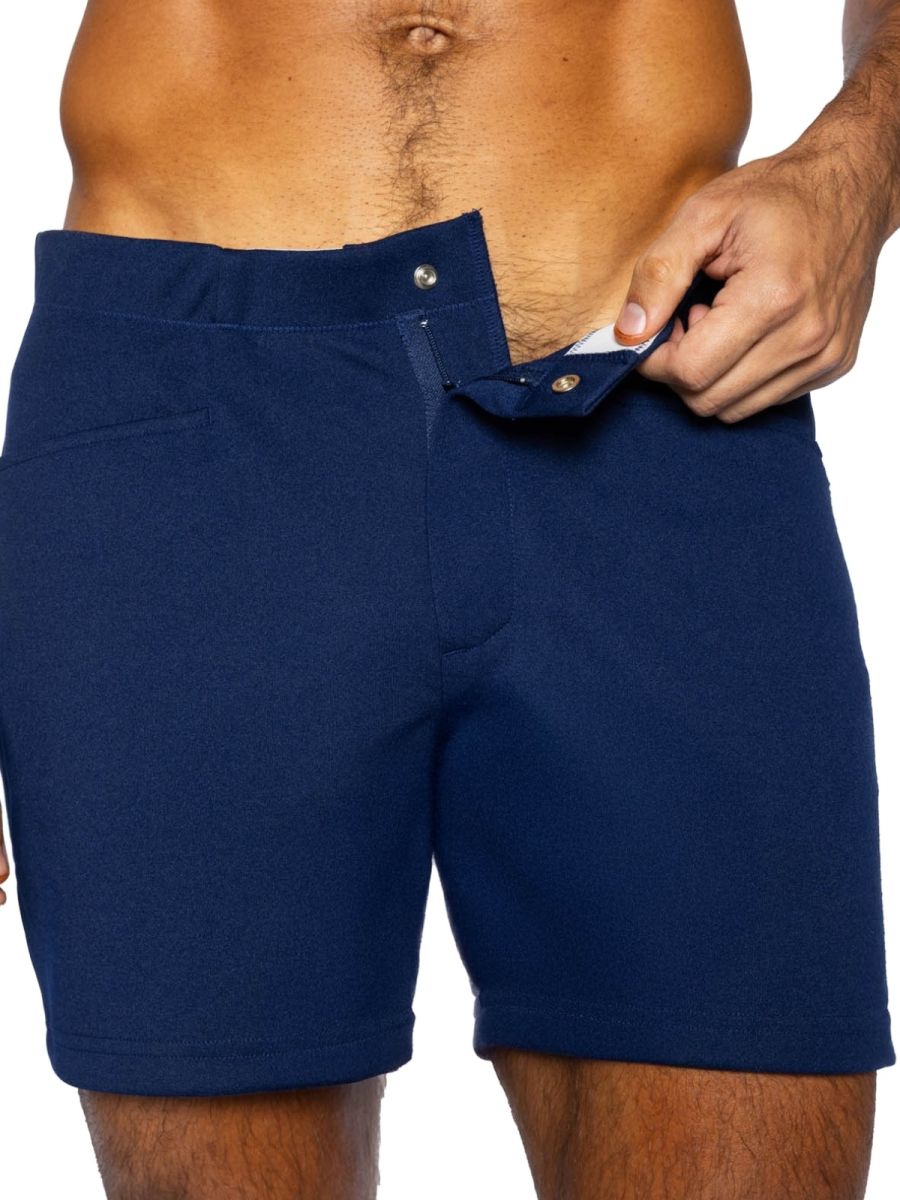 BIKE Athletic BAM207 Coaches Short 5 inch Inseam Color Navy