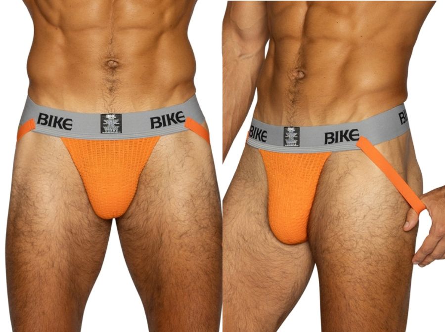 BIKE Athletic BAS304 Classic Mens Athletic Jockstrap Orange Plus Sizes