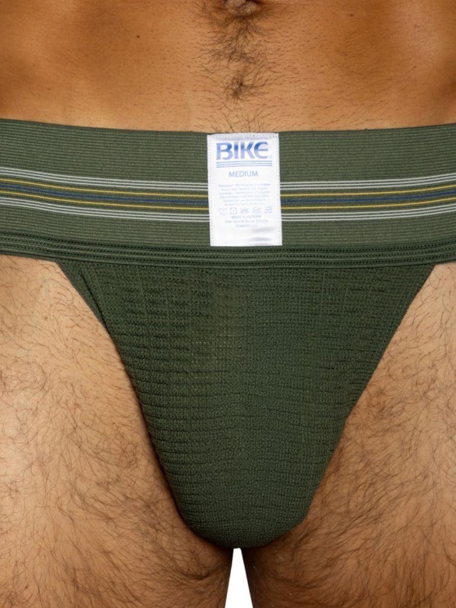 BIKE Athletic BAS306 Original Number 10 Jockstrap Performance Underwear Colour Olive Green