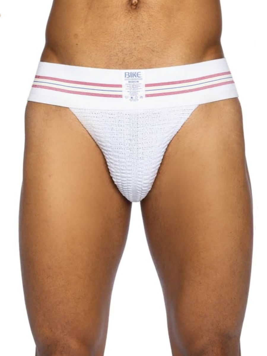 BIKE Athletic BAS306 Original Number 10 Jockstrap Performance Underwear Color White