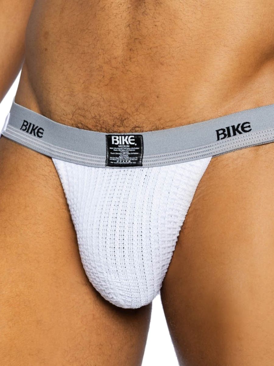 BIKE Athletic BAS308 Mens Athletic Performance Swimmer Jockstrap White Plus Sizes