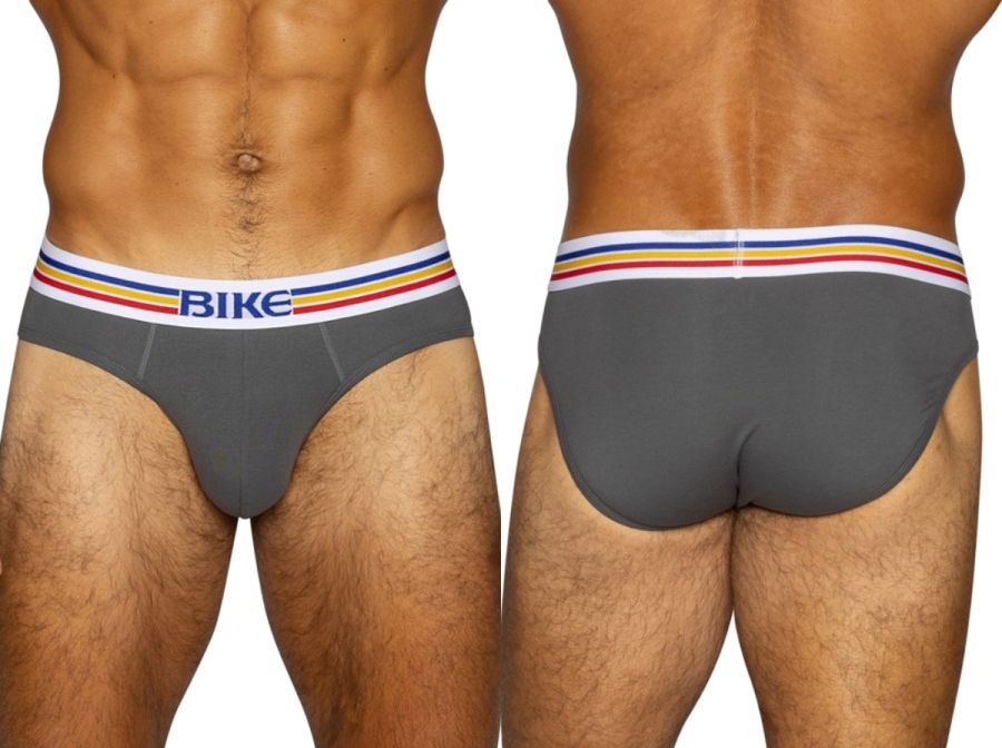 BIKE Athletic BAS327 Stretch Cotton Comfortable Brief Color Charcoal Plus Sizes