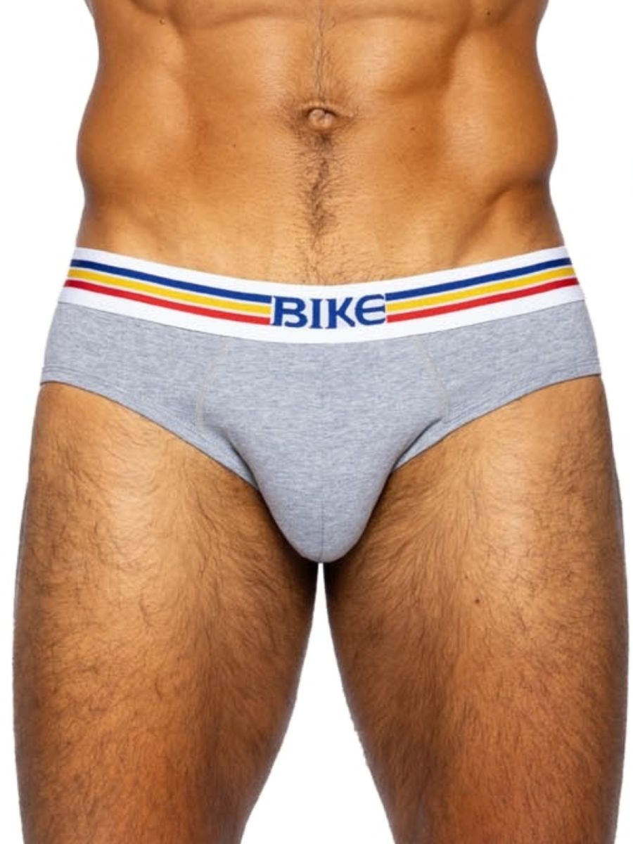 BIKE Athletic BAS327 Stretch Cotton Comfortable Brief Color Gray