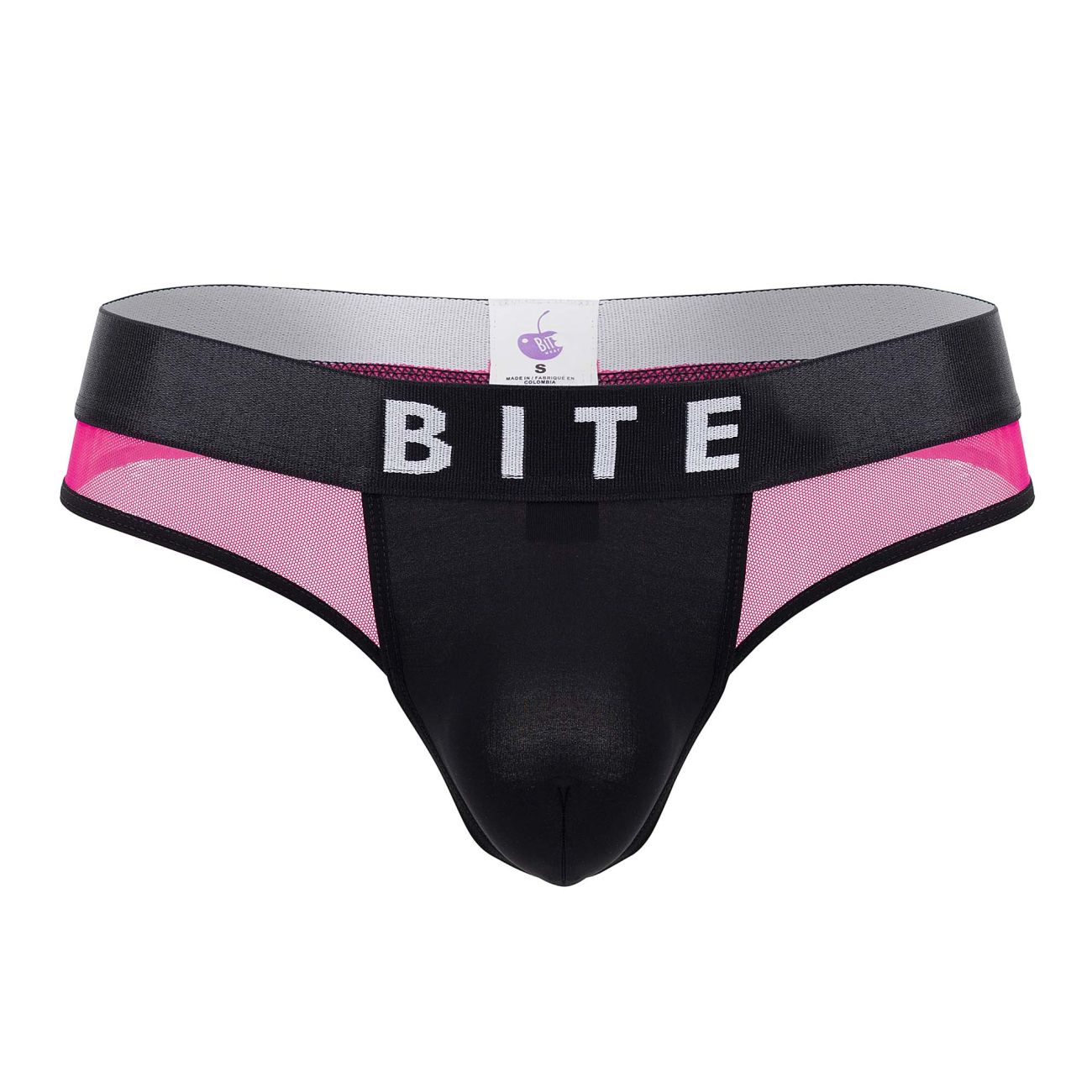 BiteWear BW2023102 Squeeze Papaya Thongs Black Fuchsia