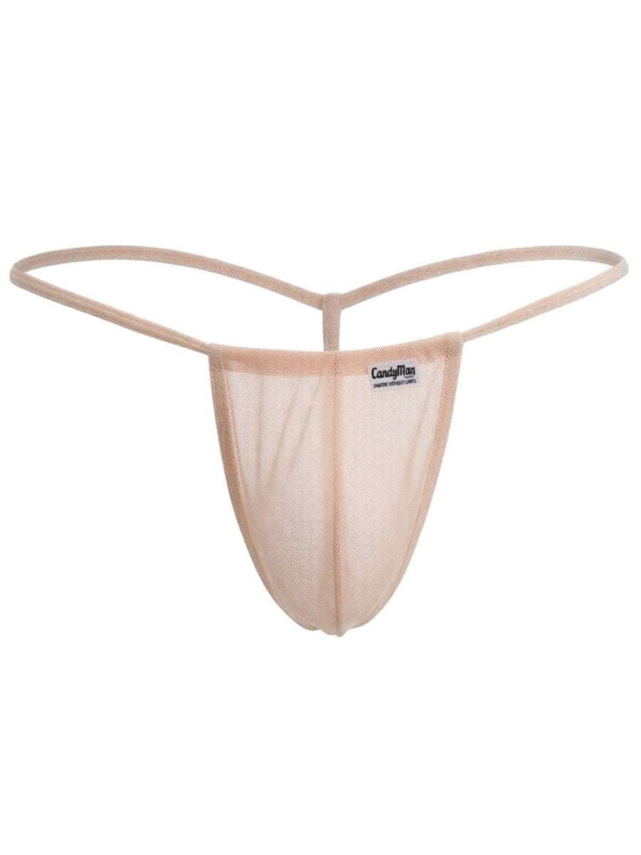CandyMan 9586 Mens Sexy G-string Thong Tangerine Mesh