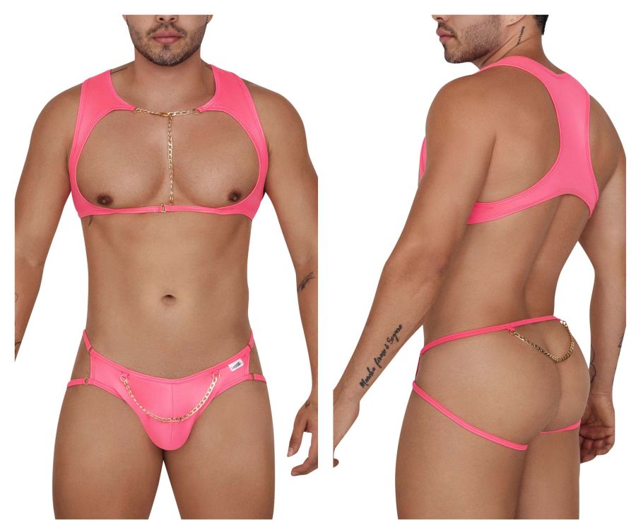 JCSTK - CandyMan 99682 Harness Jock Two Piece Set Pink