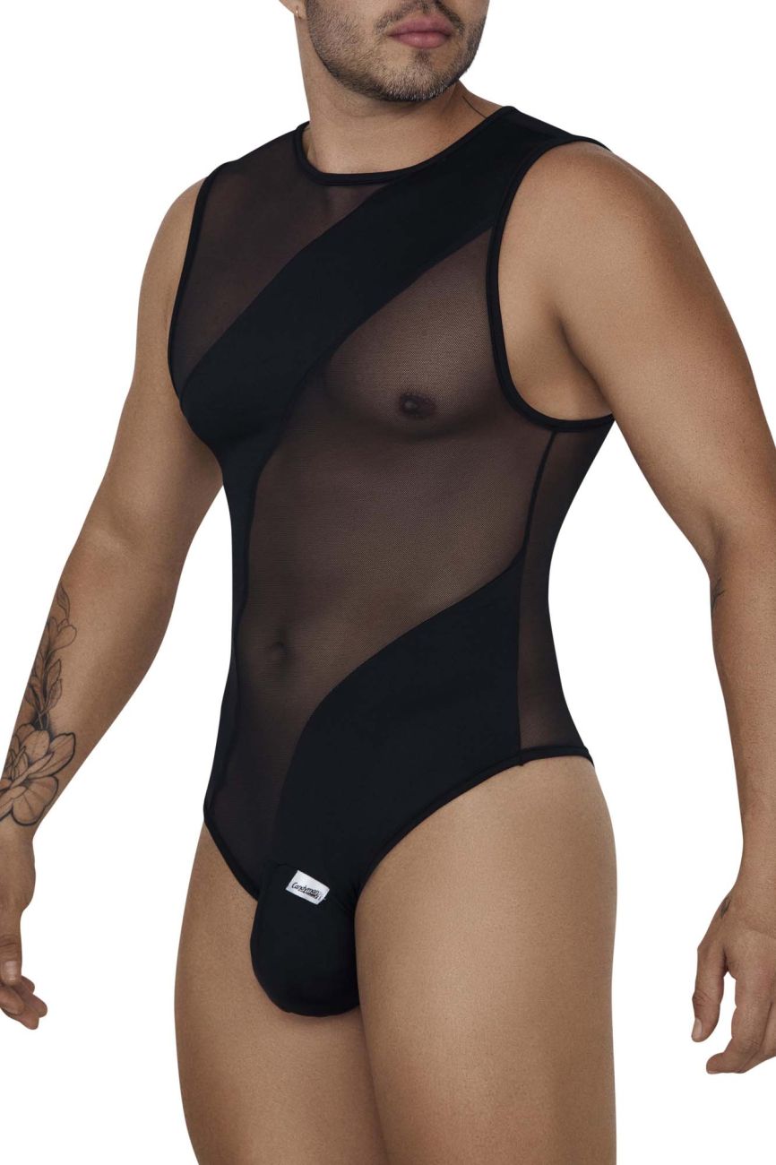 CandyMan 99699 Mesh Bodysuit Black