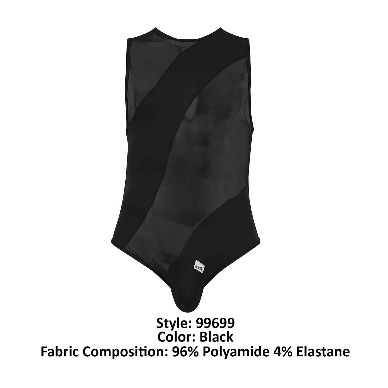 CandyMan 99699 Mesh Bodysuit Black