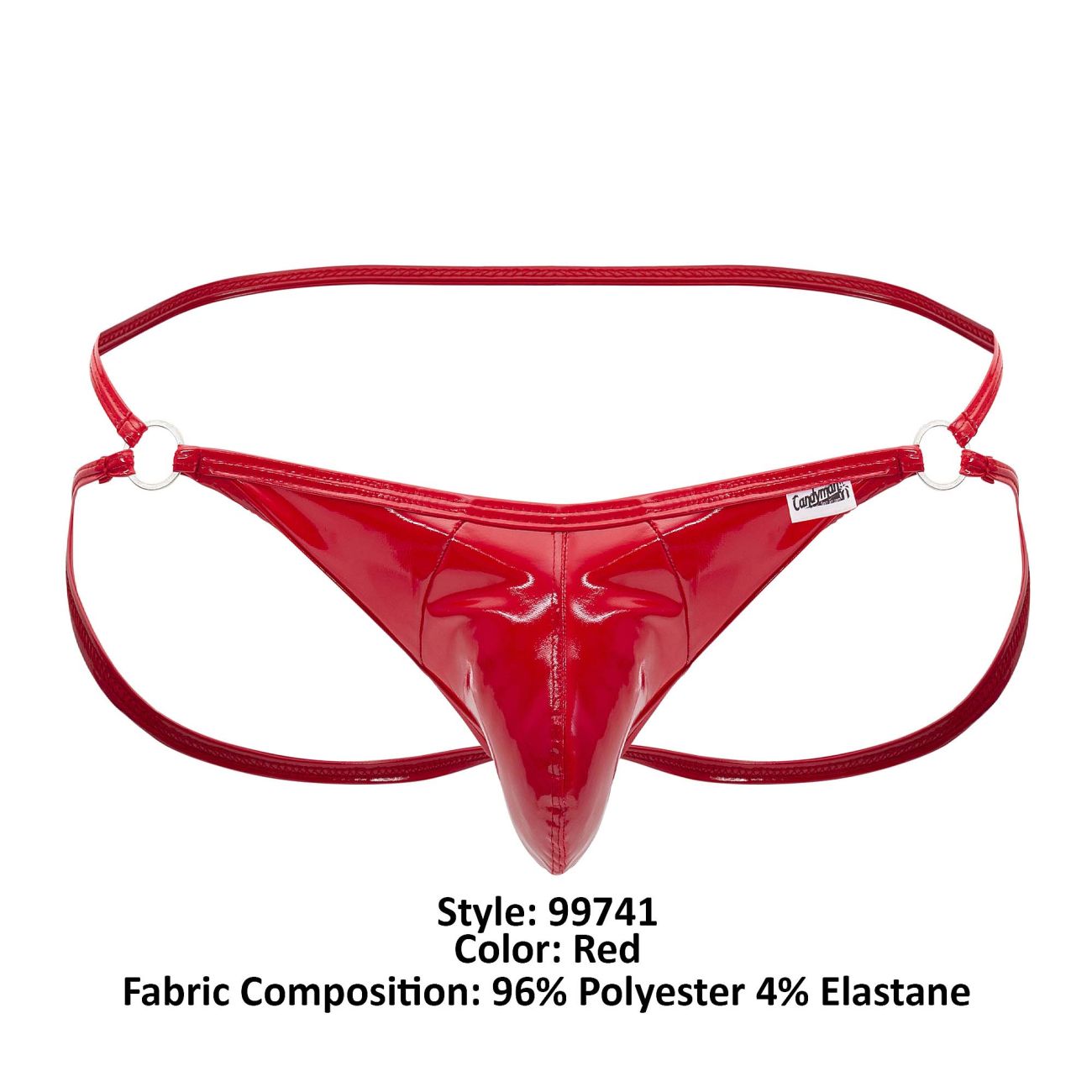CandyMan 99741 Gloss Jockstrap Red