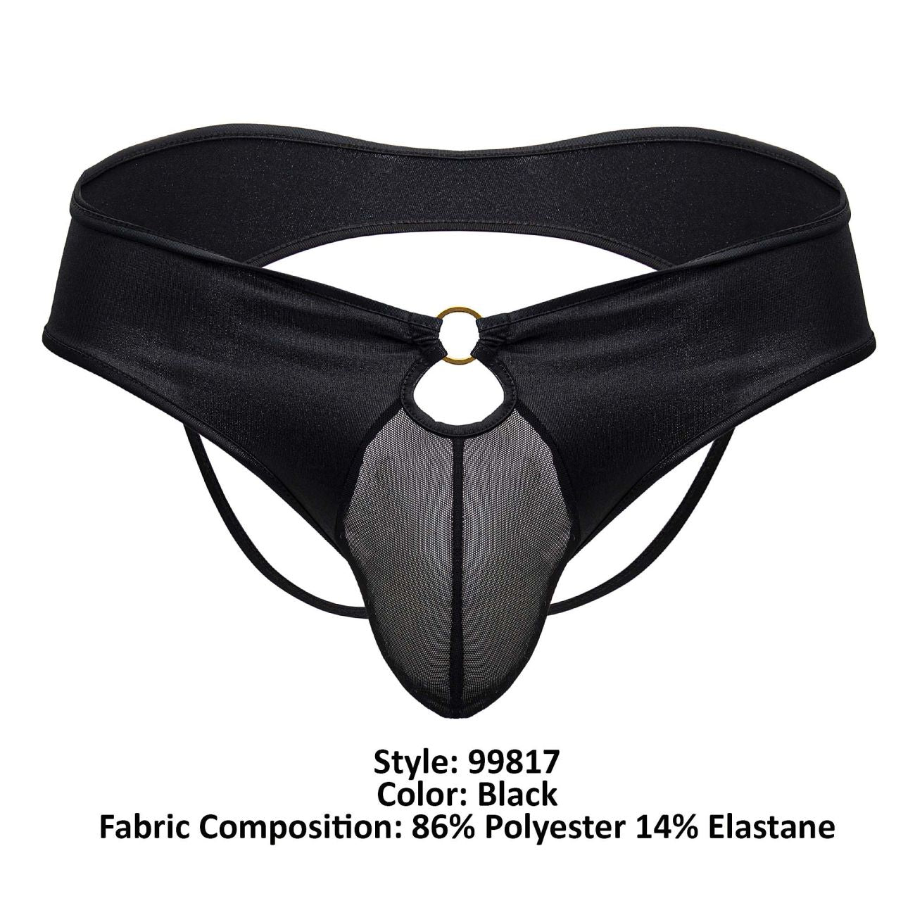CandyMan 99817 Bulge Ring Jockstrap Black