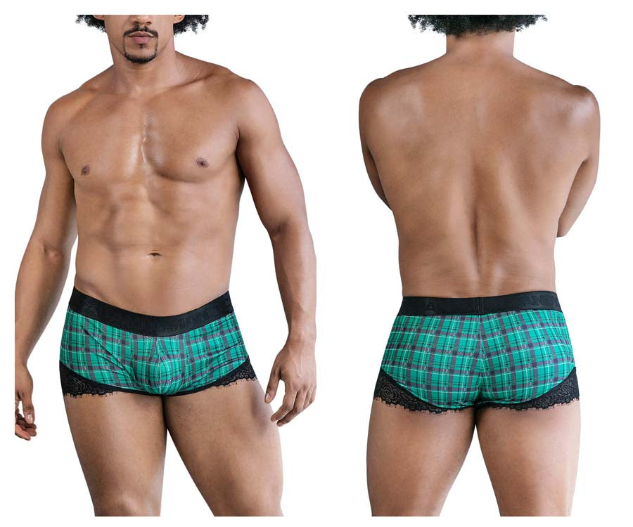 CandyMan 99821 Back to School Trunks Green Plaid
