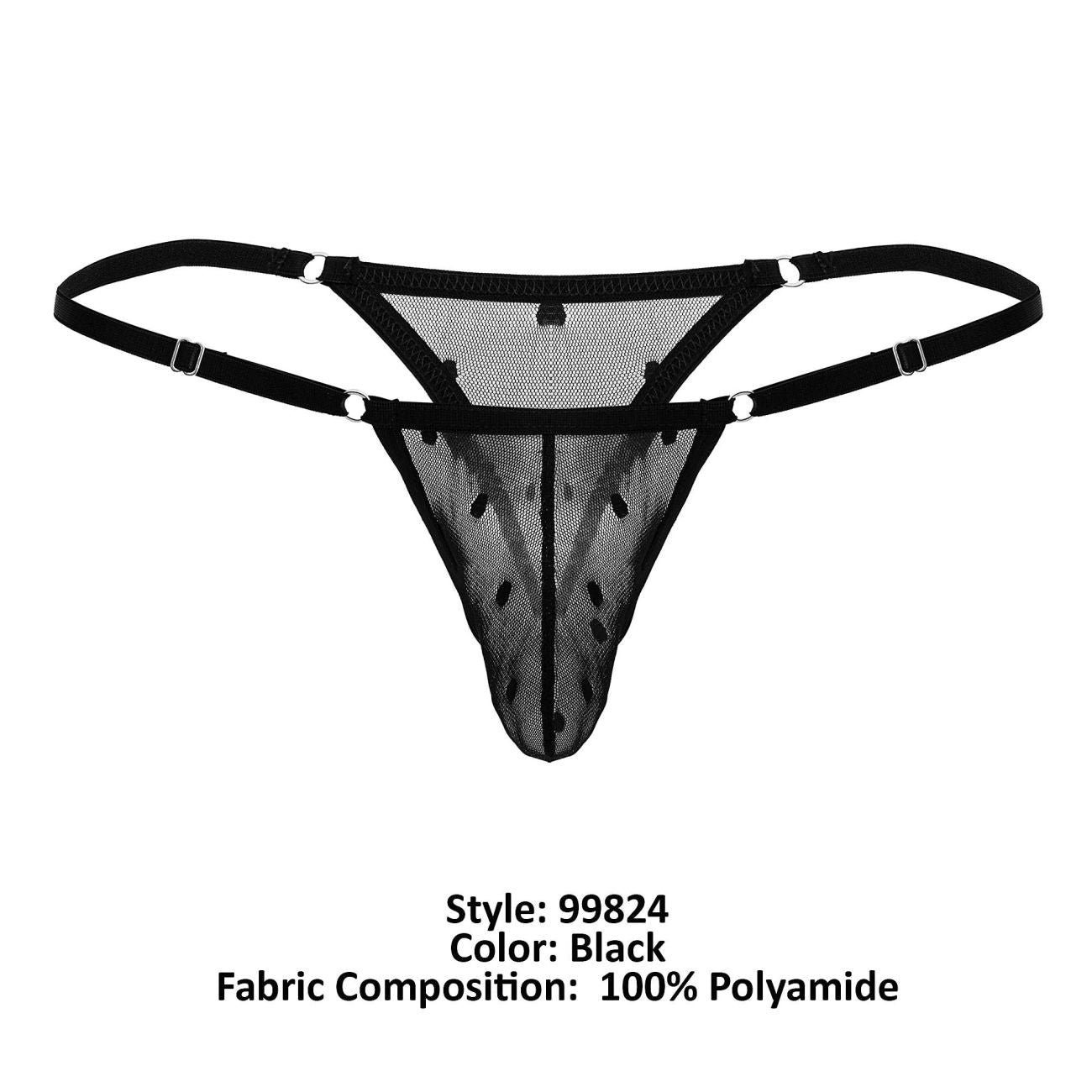 CandyMan 99824 Mesh Thongs Black