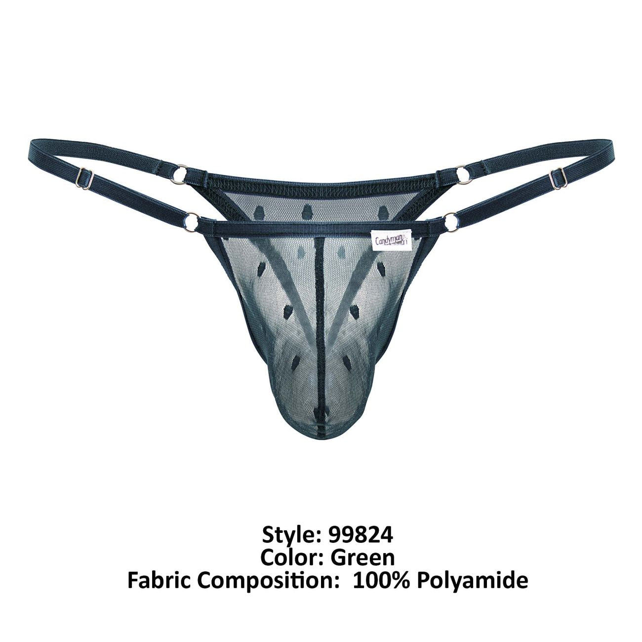 CandyMan 99824 Mesh Thongs Green