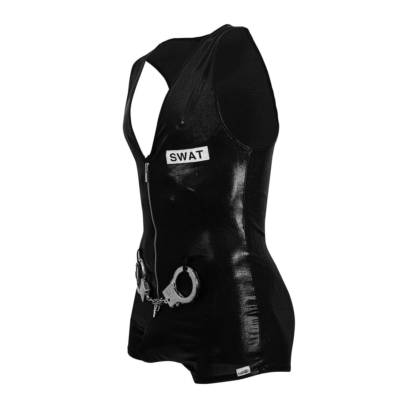 CandyMan 99844 Male Swat Team Police Bodysuit Black