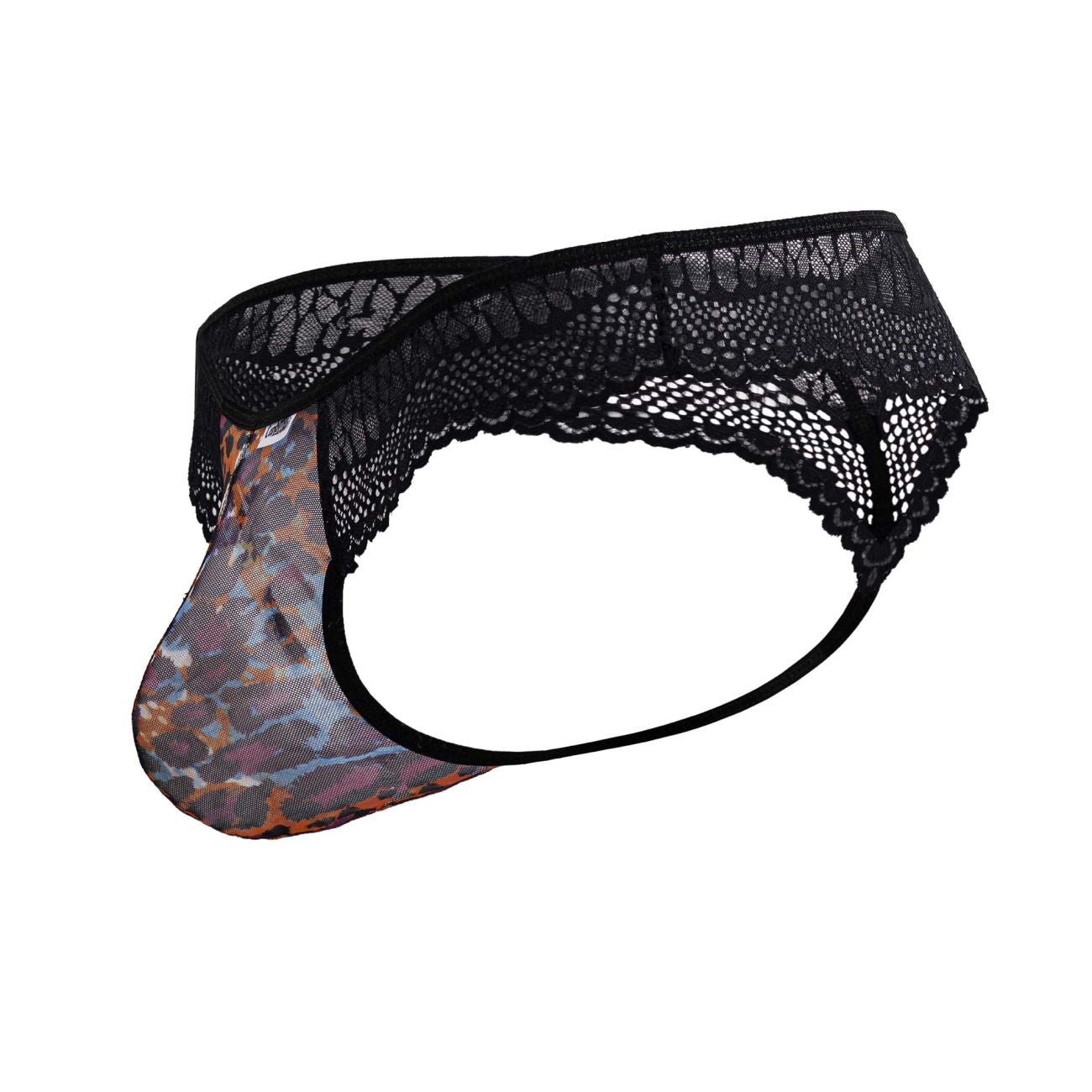 CandyMan 99887 Male Leopard & Lace Thong Animal Print Plus Sizes