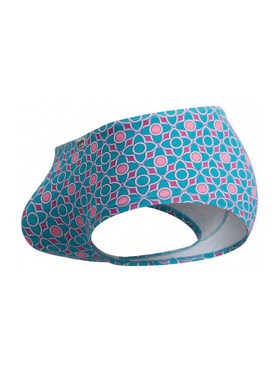 CandyMan 99922 Mens Holiday Low Rise Trunks Boxer Briefs Printed Blue