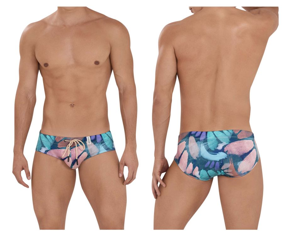 JCSTK - Clever 1159 Serene Swim Briefs Green Print