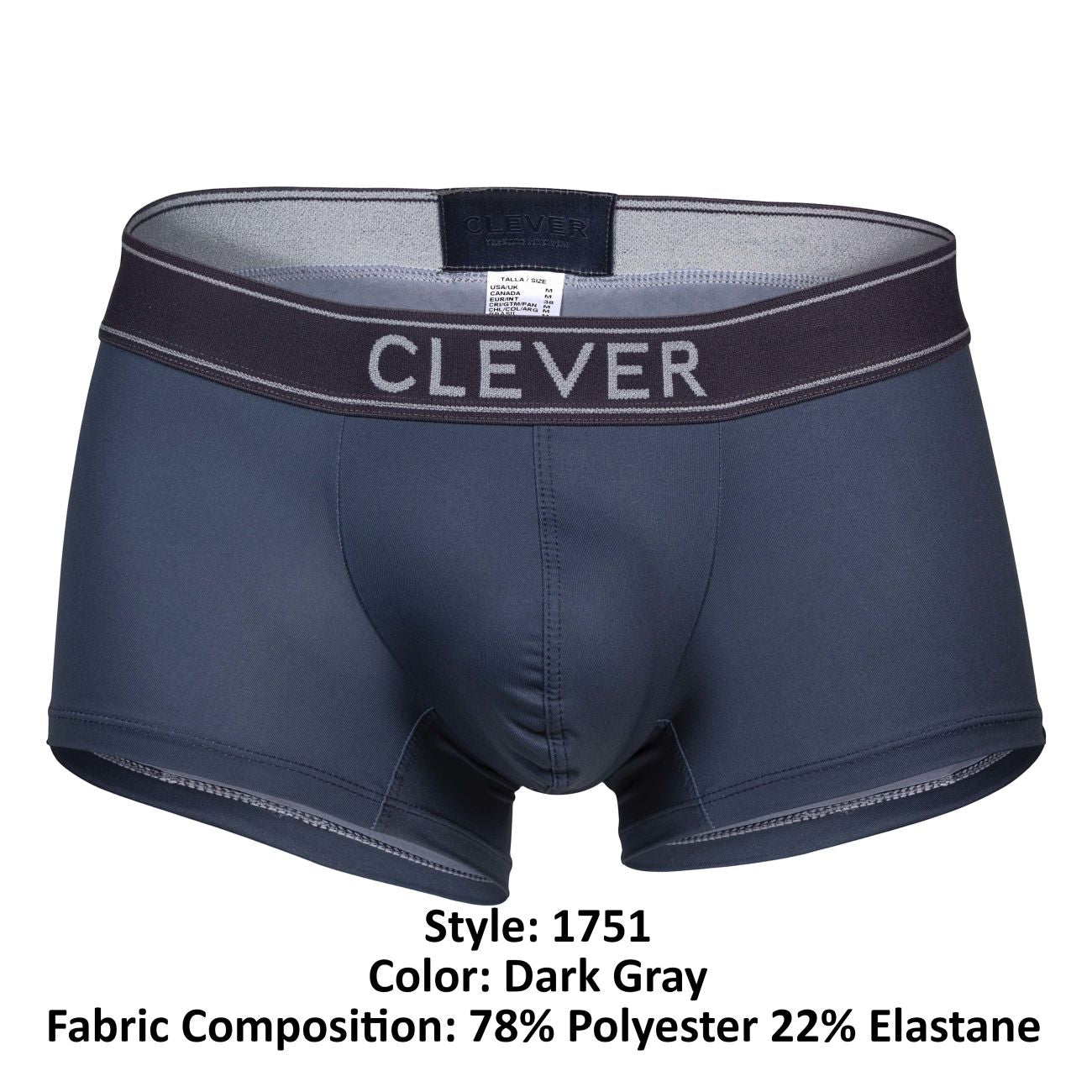 Clever 1751 Craftiness Trunks Dark Gray