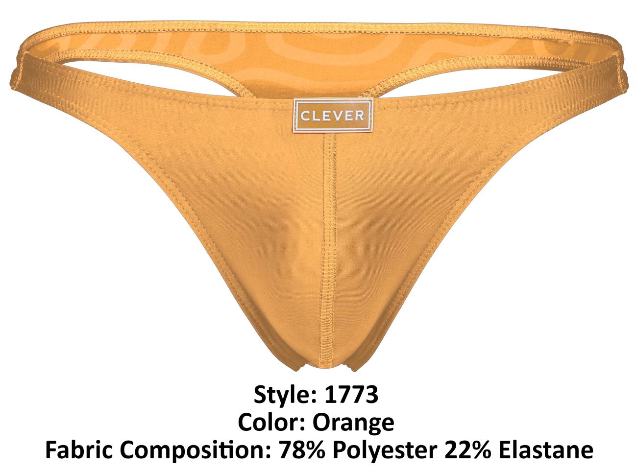 Clever 1773 Cactus Male Sleek Thong Orange
