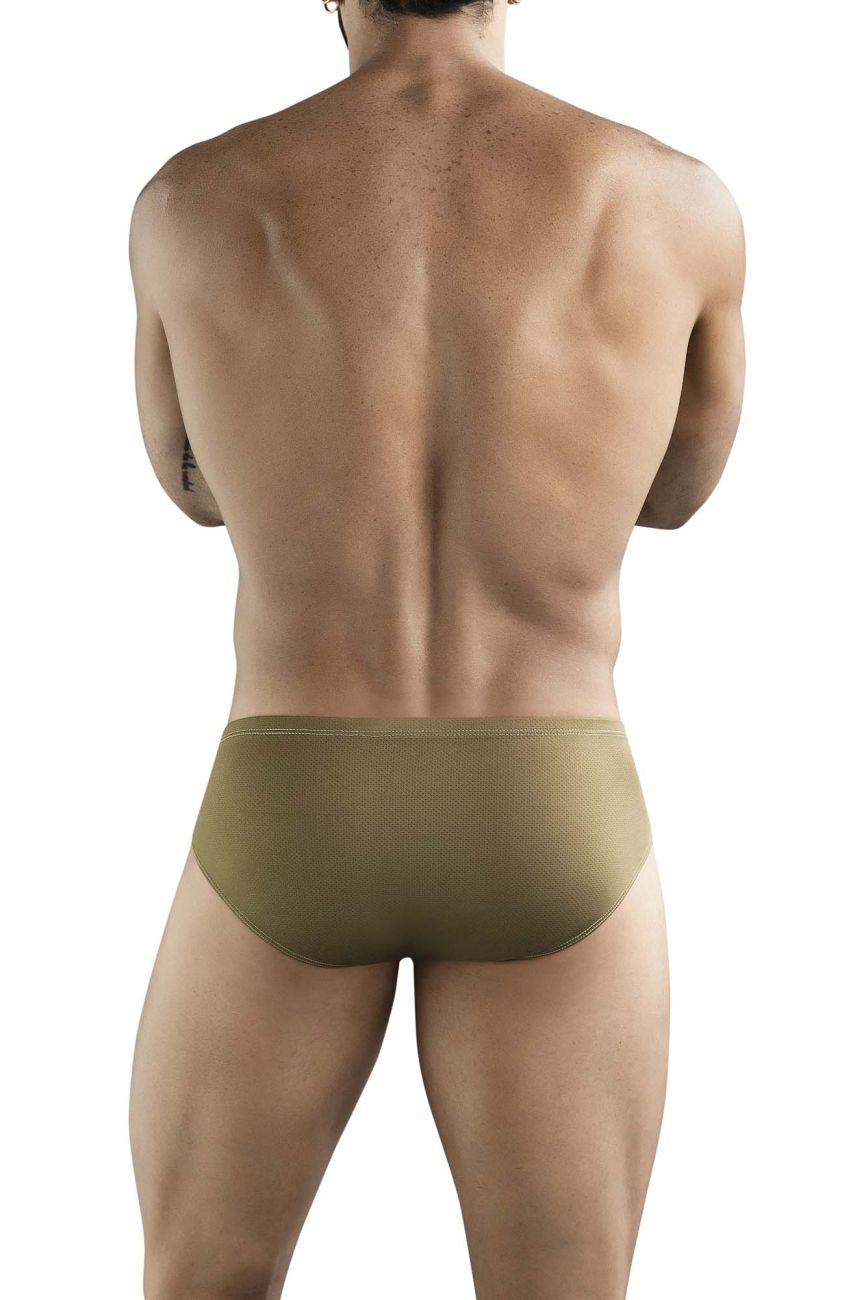 Clever 1775 Optimo Mens Sleek Contoured Pouch Briefs Green