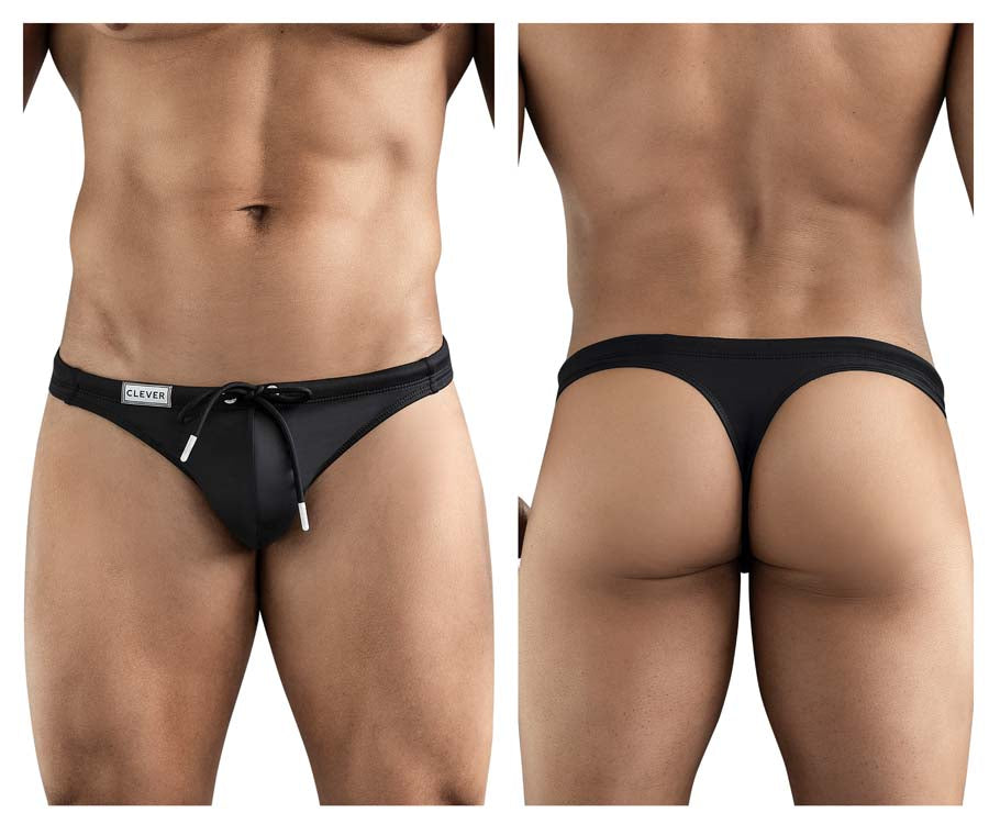 Clever 1789 Rio Male Sexy Swim Thongs Black