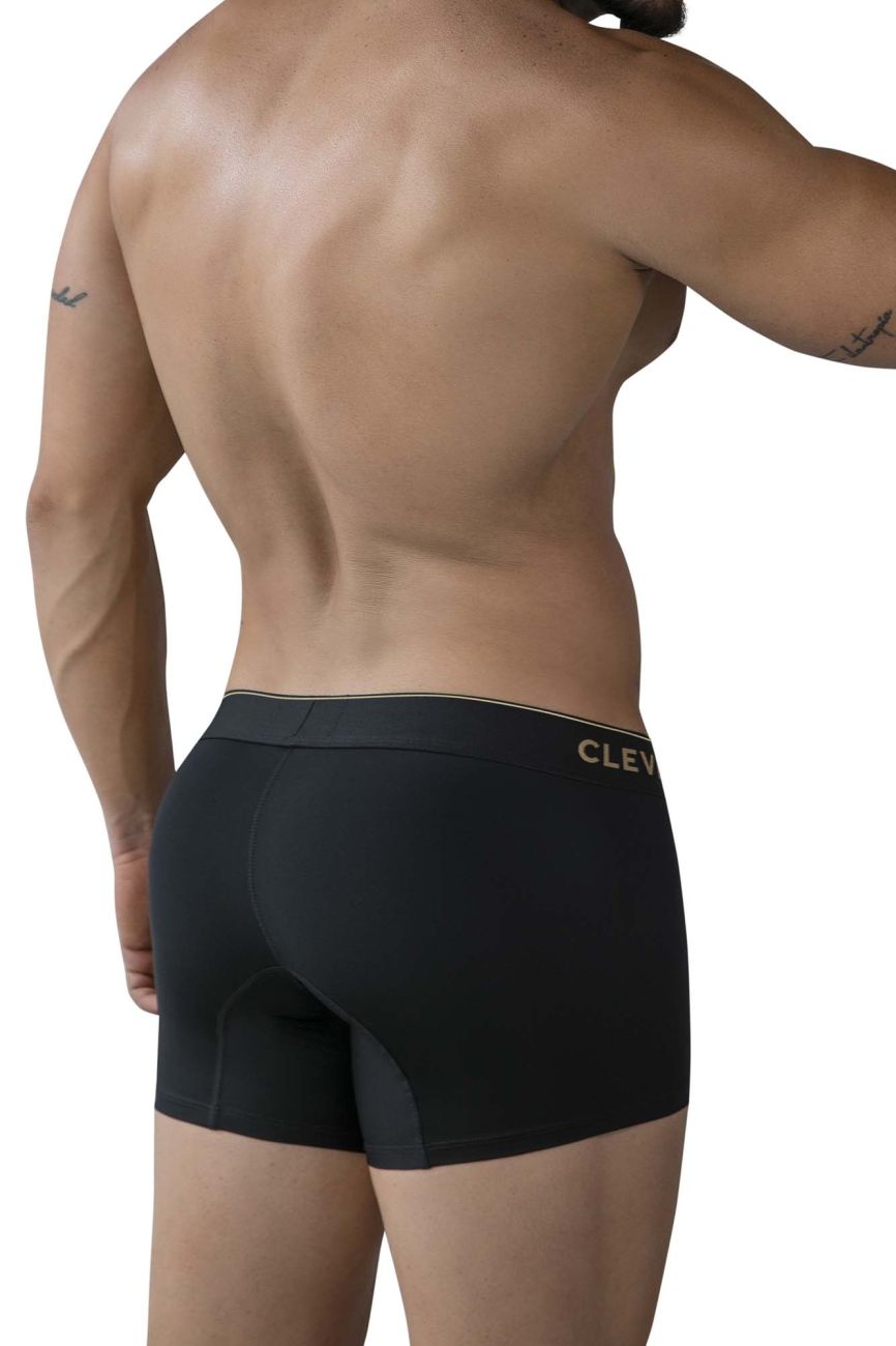 Clever 2026 Valladolid Mens Sleek Boxer Briefs Trunks Black