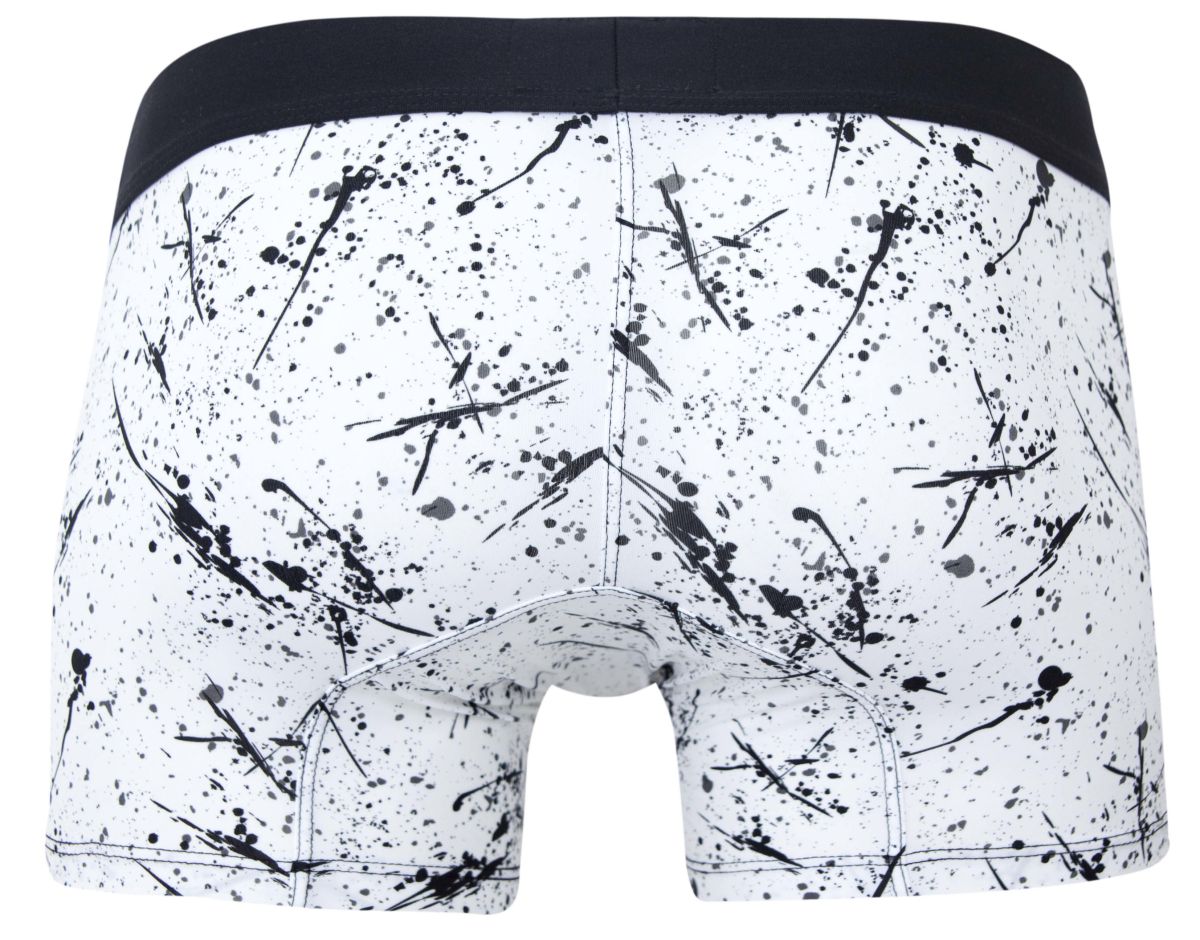 Clever 2050 Brochazos Mens Bold Energy Trunks White with Black