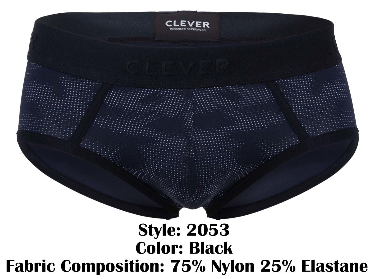 Clever 2053 Mens Stealthy Style All Day Comfort Briefs Black
