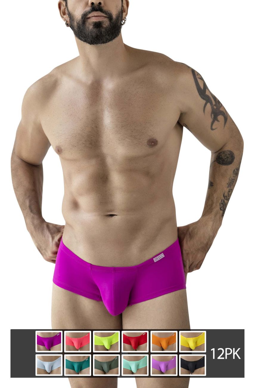 Clever 229956 12PK Mens Australian Latin Colourful Trunks