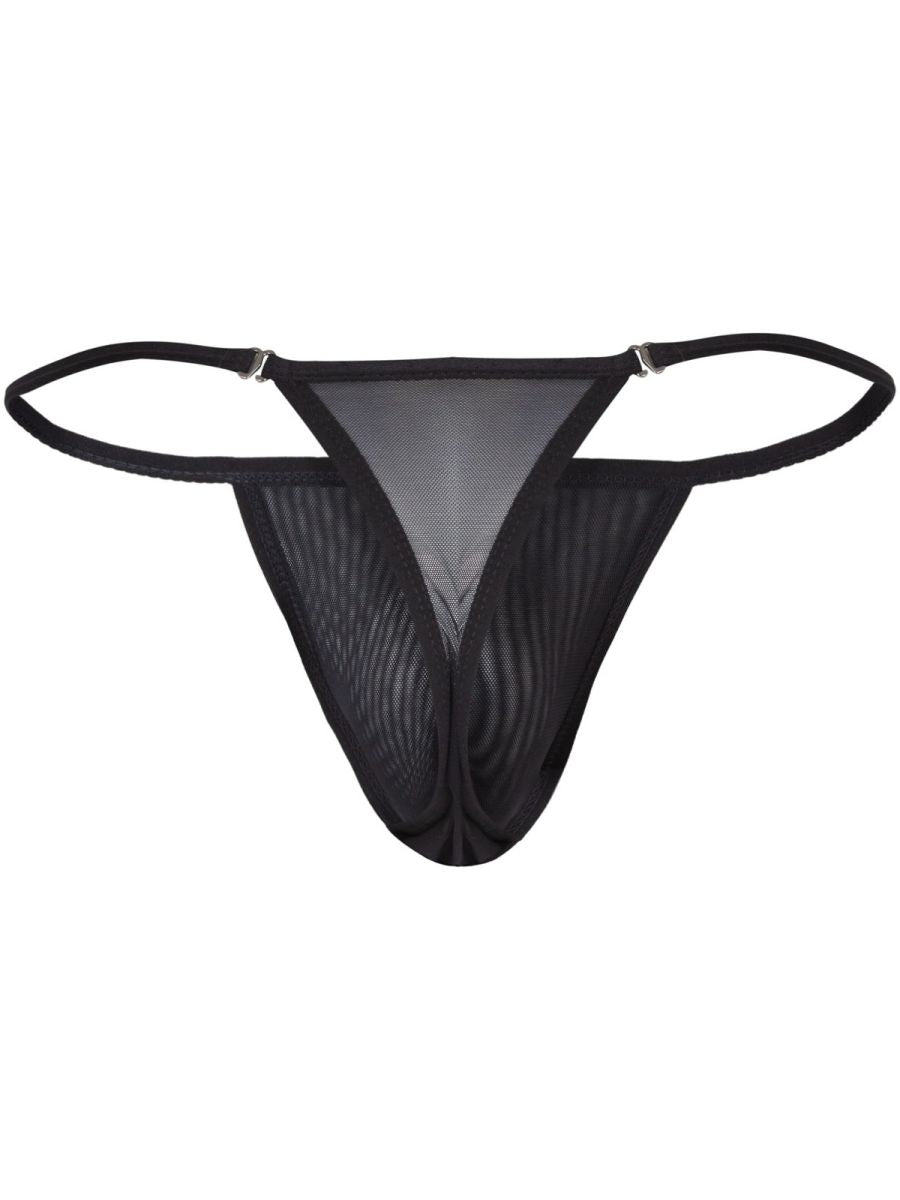 26058 Eos Male Intimate Wardrobe Sheer Thongs Black