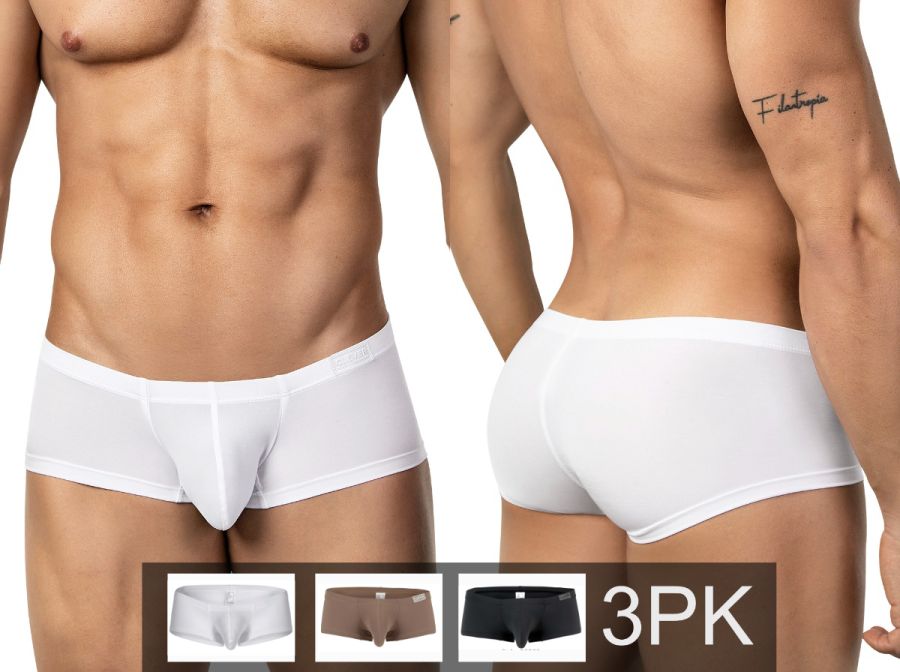 Clever 26068 3PK Australian Latin Mens Smooth & Sexy Trunks Multi-Coloured