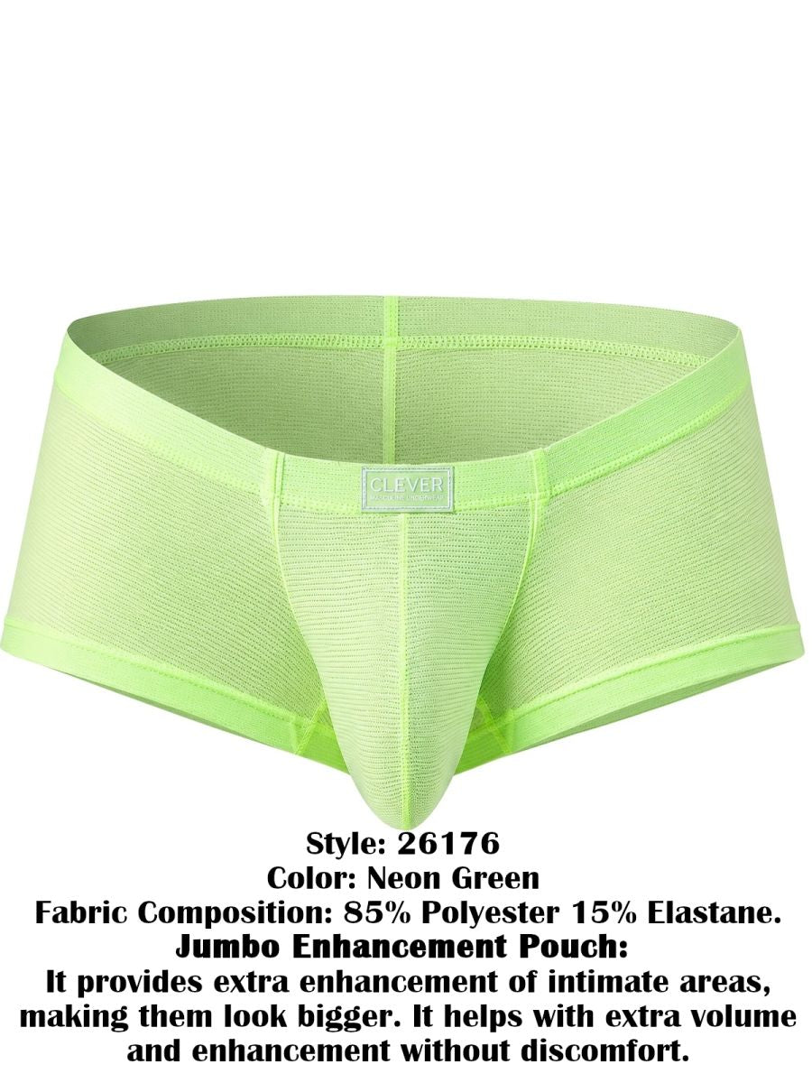 Clever 26176 Cronos Mens Daily Essentials Collection Trunks Neon Green