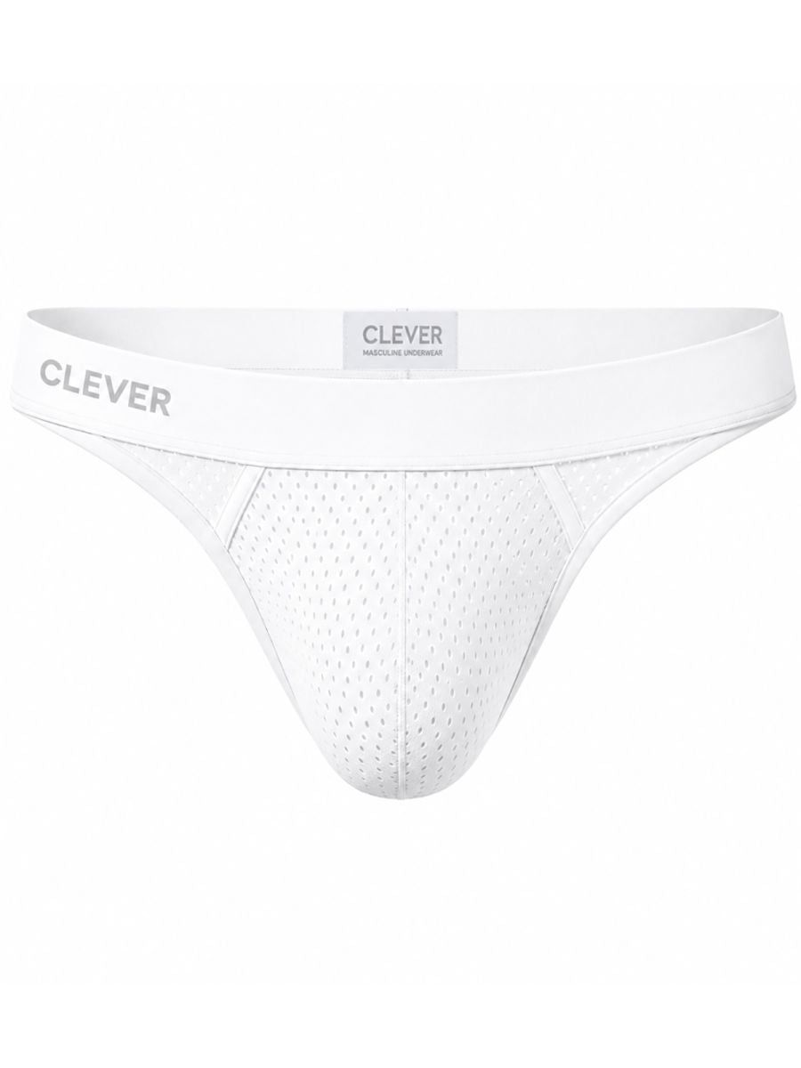 Clever 26189 Ulises Mens Kangaroo Pouch Internal Structured Thongs White