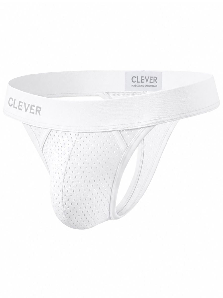Clever 26189 Ulises Mens Kangaroo Pouch Internal Structured Thongs White