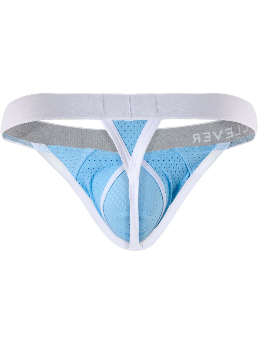 Clever 26190 Ulises Mens Kangaroo Pouch Internal Structured Thongs Light Blue