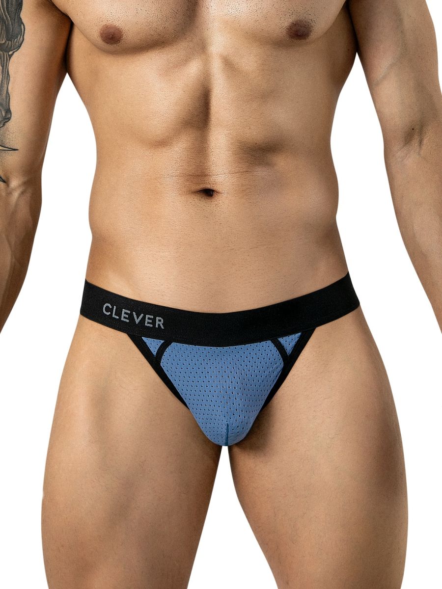 Clever 26191 Ulises Mens Kangaroo Pouch Internal Structured Thongs Steel Blue