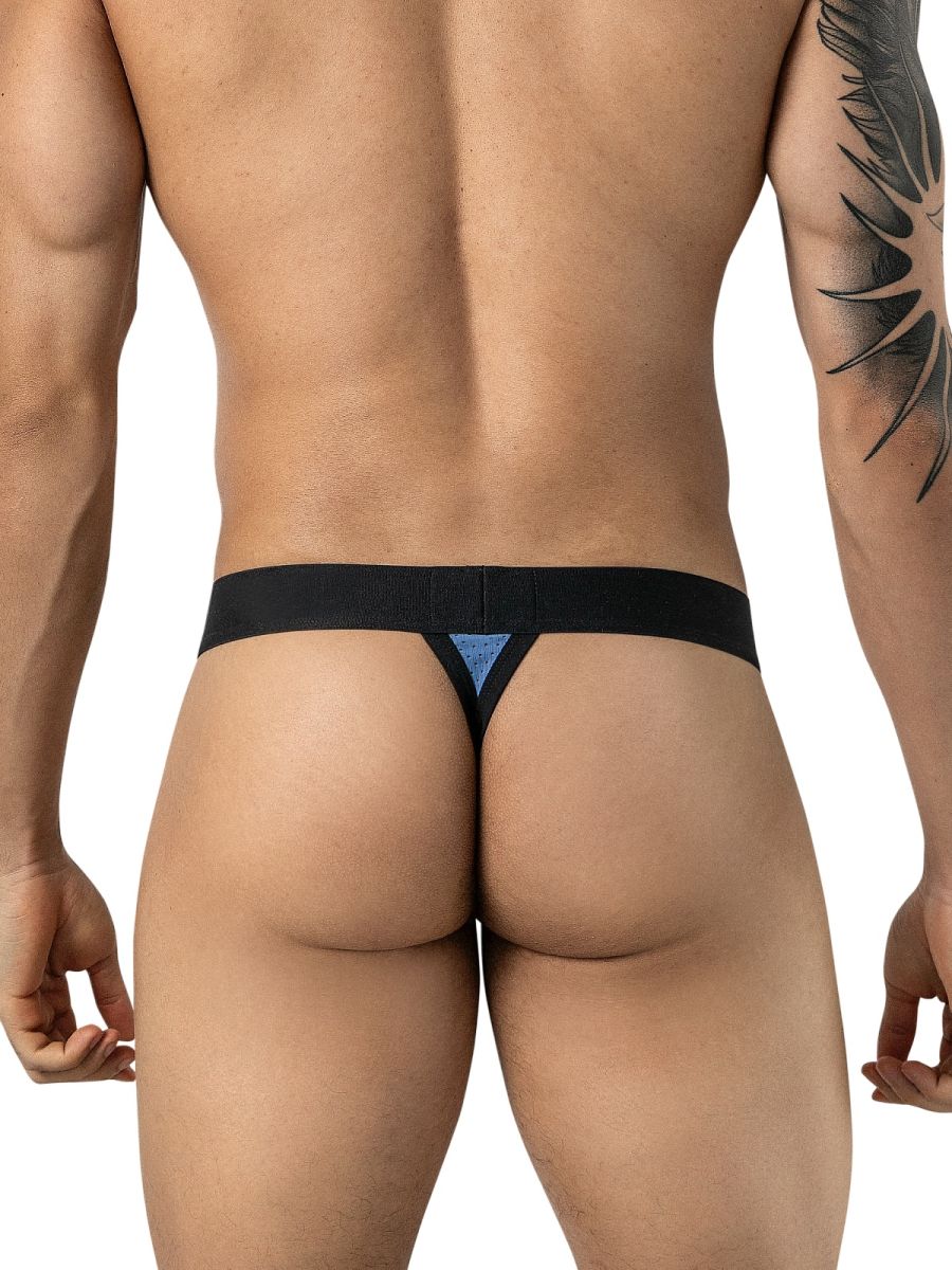 Clever 26191 Ulises Mens Kangaroo Pouch Internal Structured Thongs Steel Blue