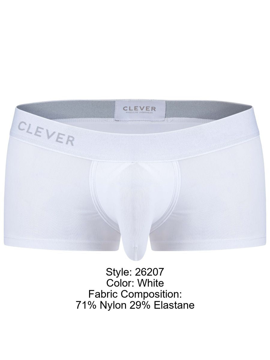 Clever 26207 Mompox Mens Sleek Body Defining Trunks White