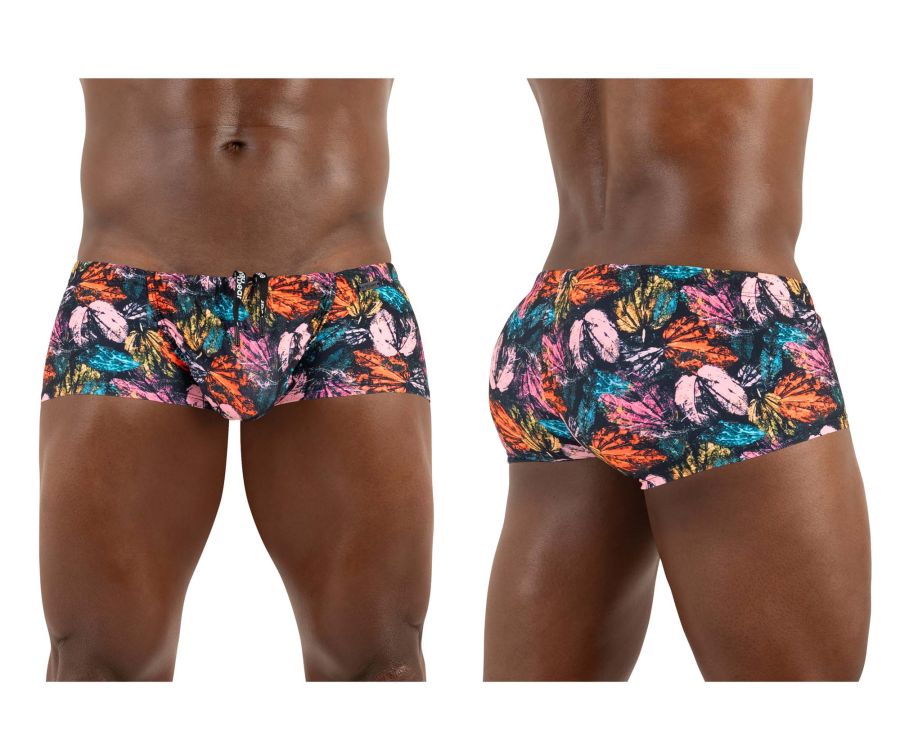 ErgoWear EW1696 FEEL SW Swim Trunks Pink Leaves