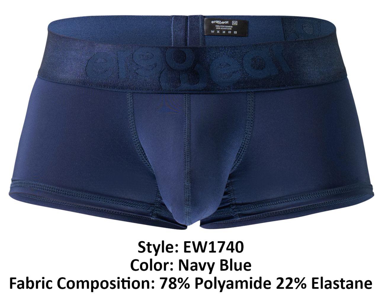 ErgoWear EW1740 MAX BOLDMens Crafted for Comfort Trunks Navy Blue
