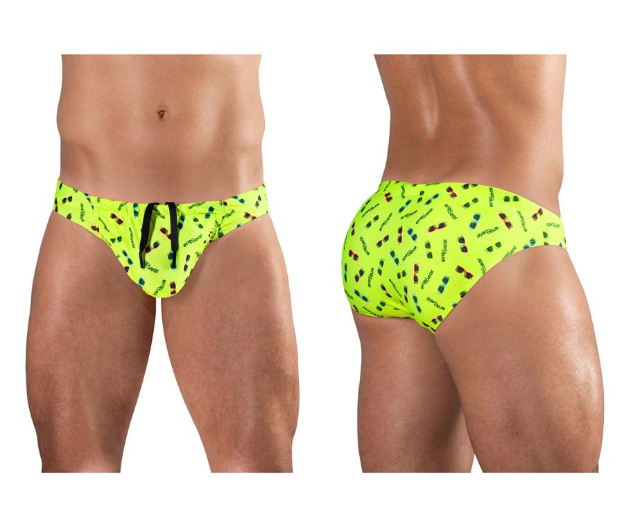 ErgoWear EW1762 FEEL SW Sunglass Print Swim Briefs Bright Yellow