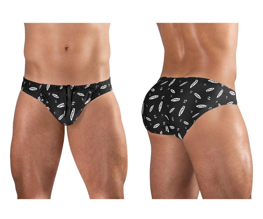 ErgoWear EW1763 FEEL SW Swim Briefs Black-White