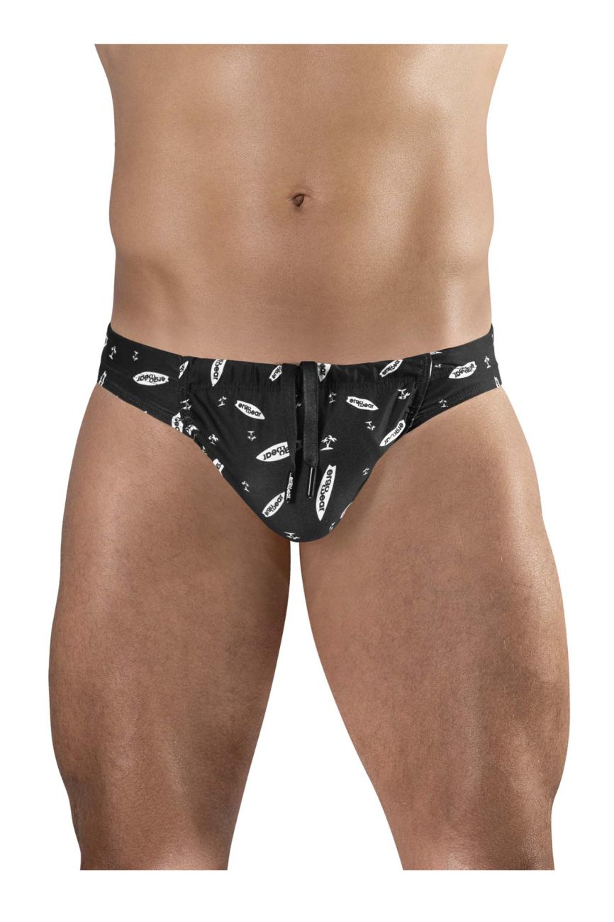 ErgoWear EW1763 FEEL SW Swim Briefs Black-White