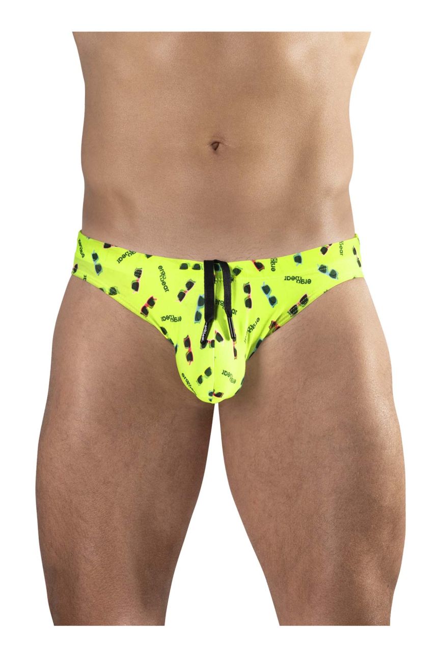 ErgoWear EW1765 X4D SW Swim Briefs Sunglasses & Soda Bright Yellow