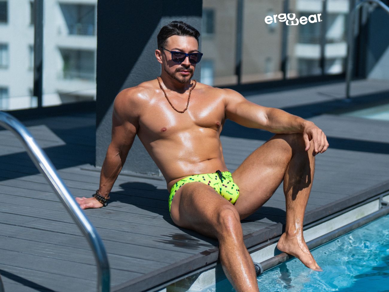 ErgoWear EW1765 X4D SW Swim Briefs Sunglasses & Soda Bright Yellow