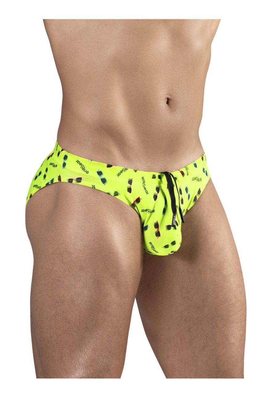 ErgoWear EW1765 X4D SW Swim Briefs Sunglasses & Soda Bright Yellow