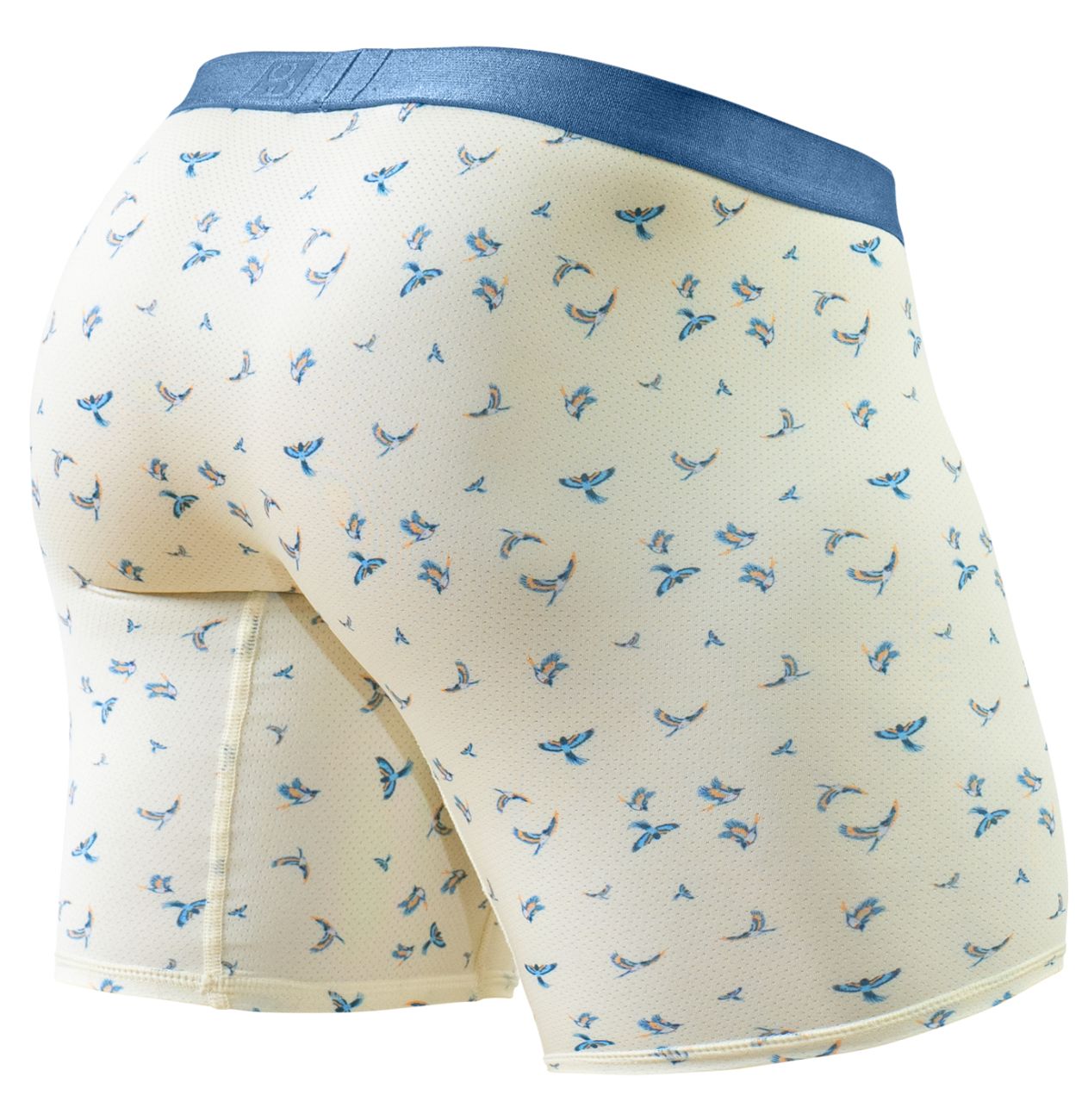 ErgoWear EW1771 SLK SE  Male Comfortable Boxer Briefs Vanilla Birds